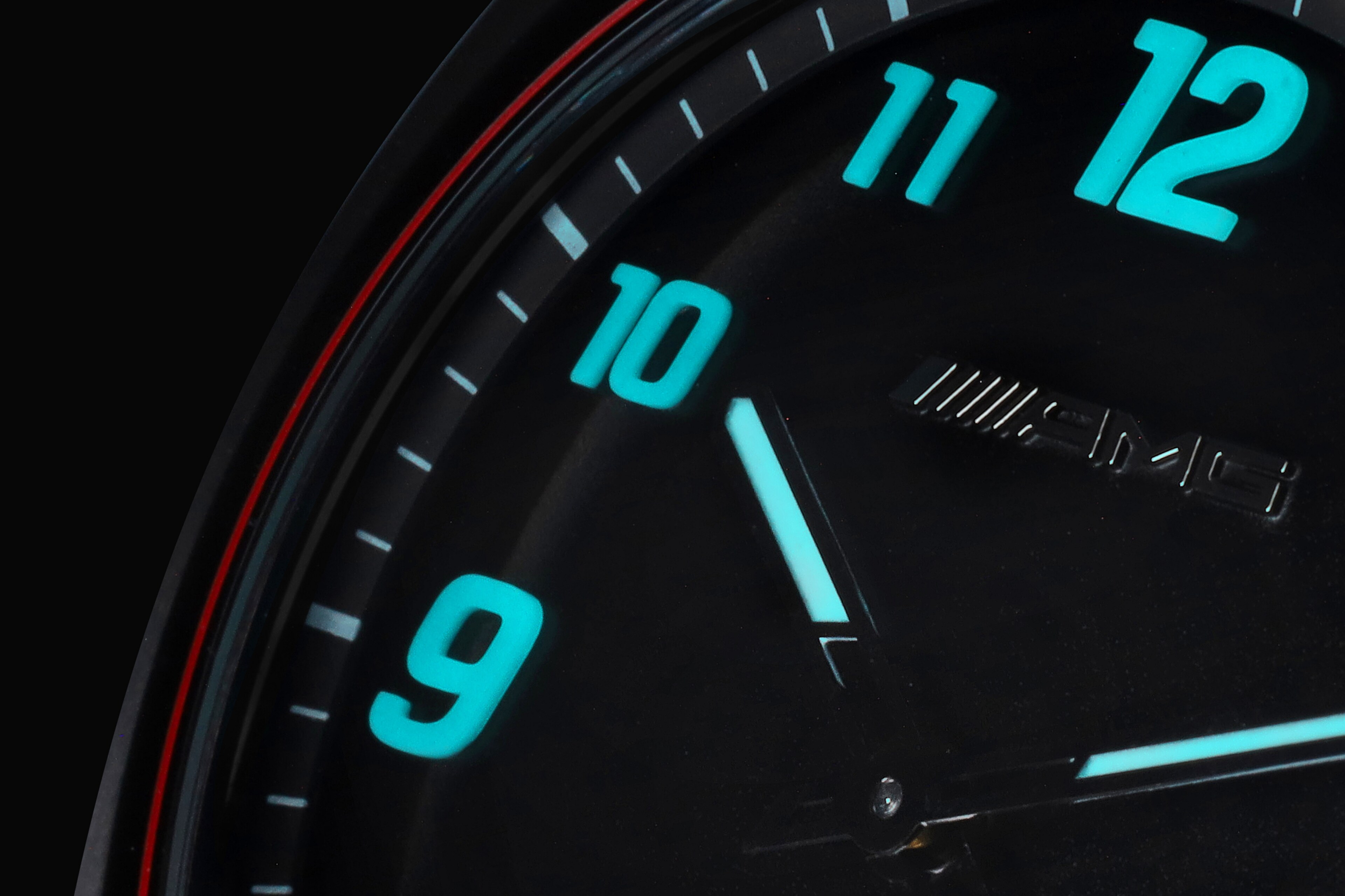 Zegarek na rękę, Unisex, AMG, Produkty podstawowe - czerń / antracyt / czerwony, stal nierdzewna / tytan / kauczuk