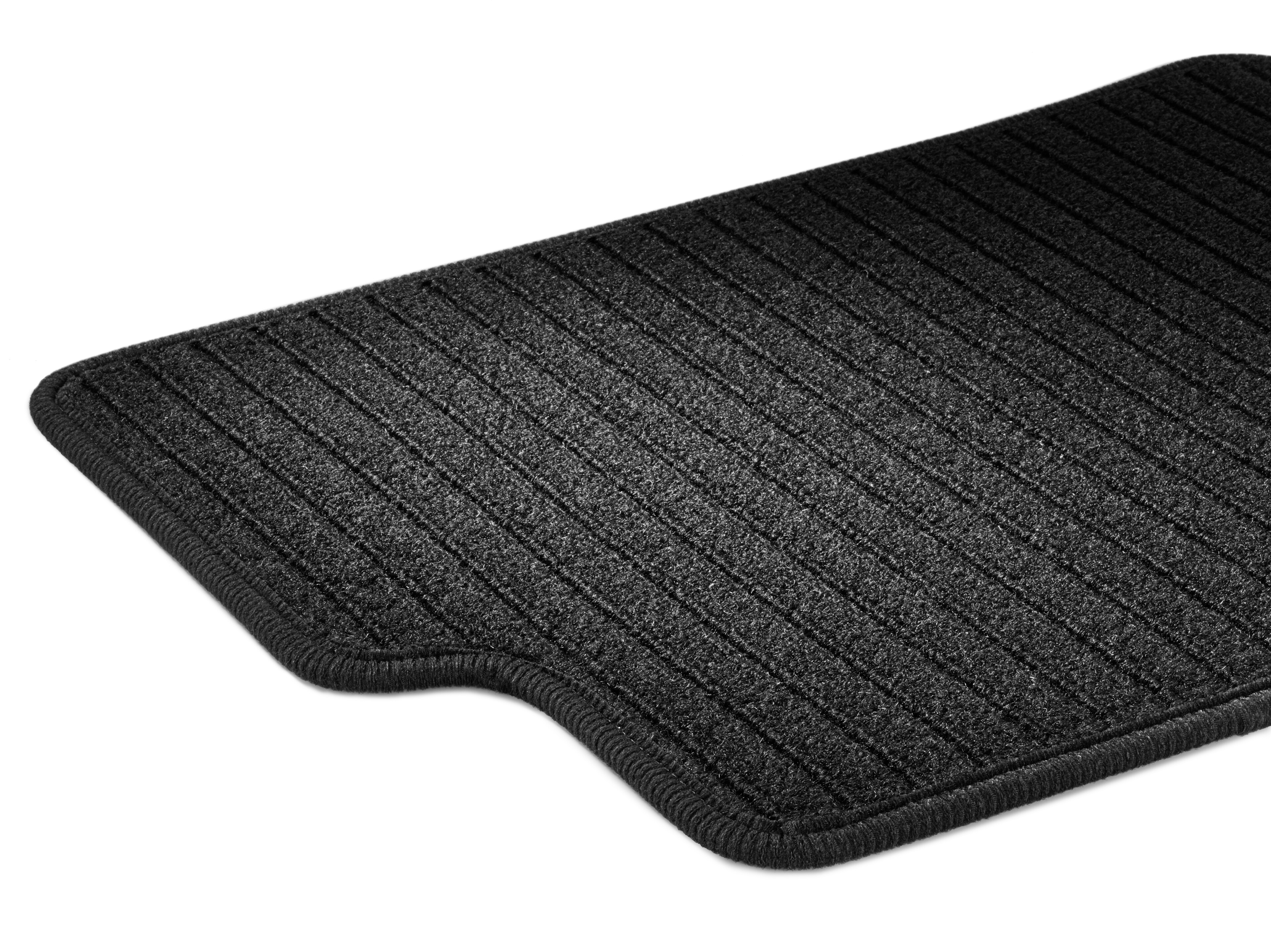 Maty rypsowe CLASSIC, Tył, Zestaw 2-częściowy - kierownica z lewej/prawej strony, czerń