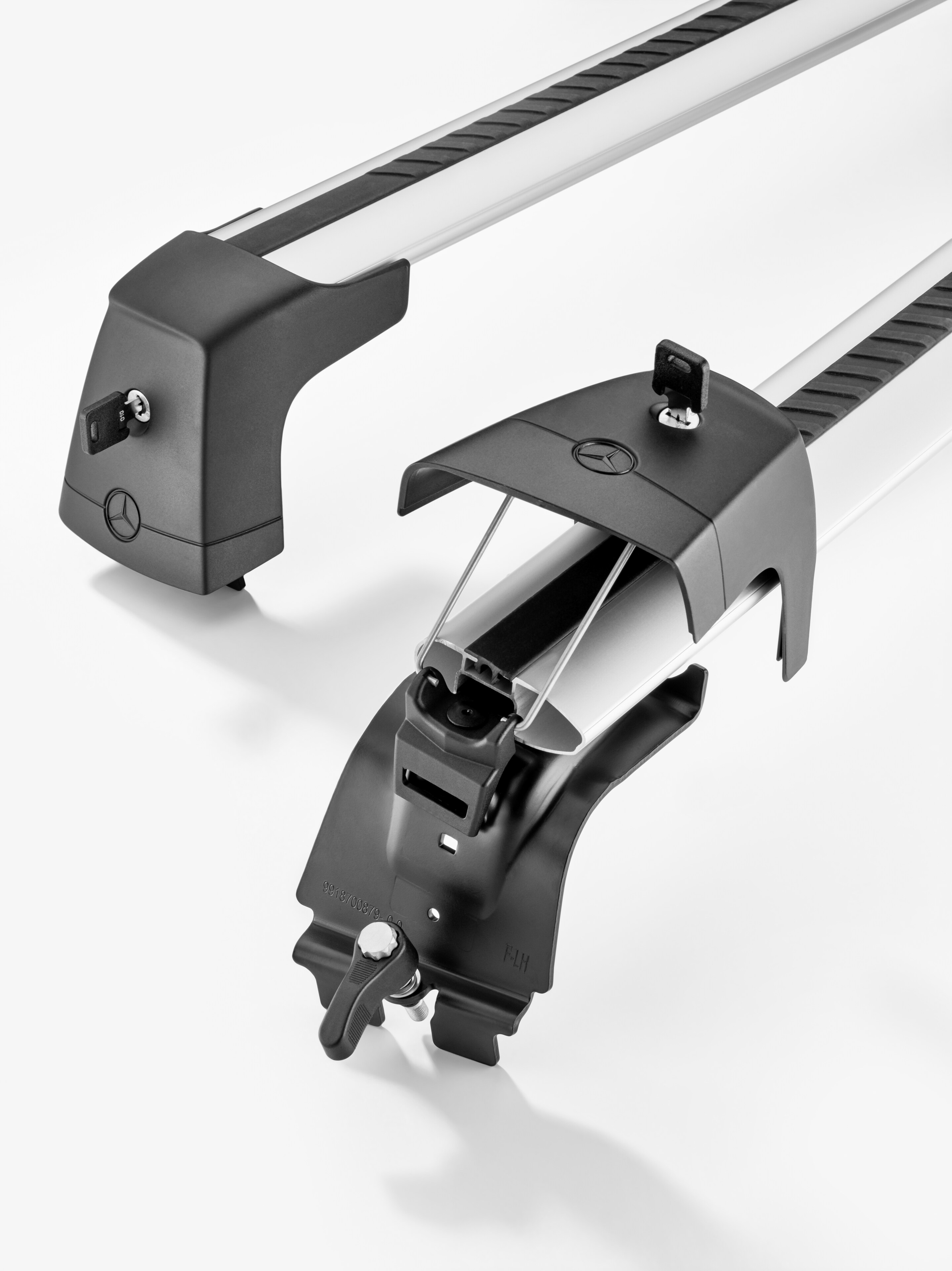 Grundträger - Aluminium / Kunststoff, silberfarben / schwarz