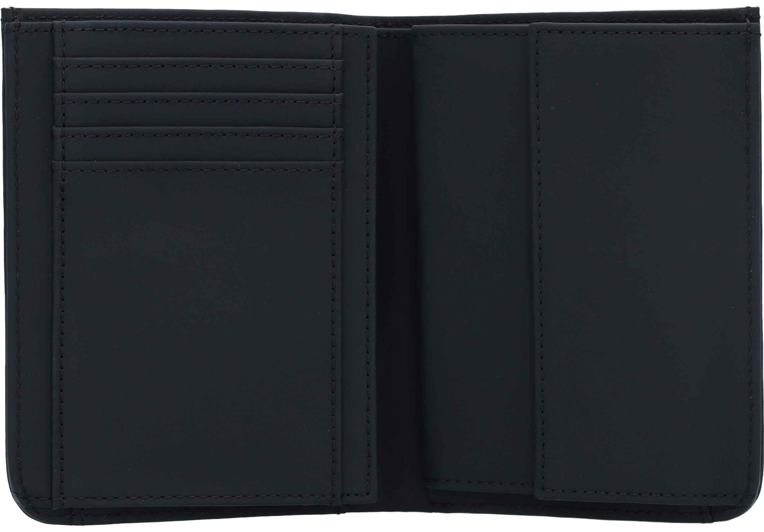 Geldbörse, Fahrzeugleder - schwarz, Leder