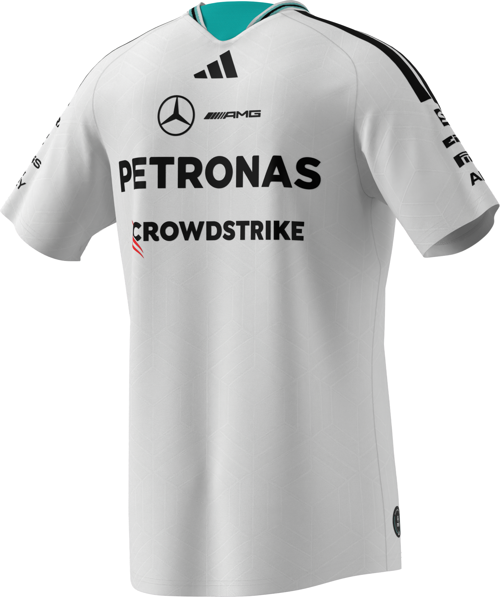 T-shirt męski, Authentic dla kierowcy, Mercedes-AMG F1 - biały, XL