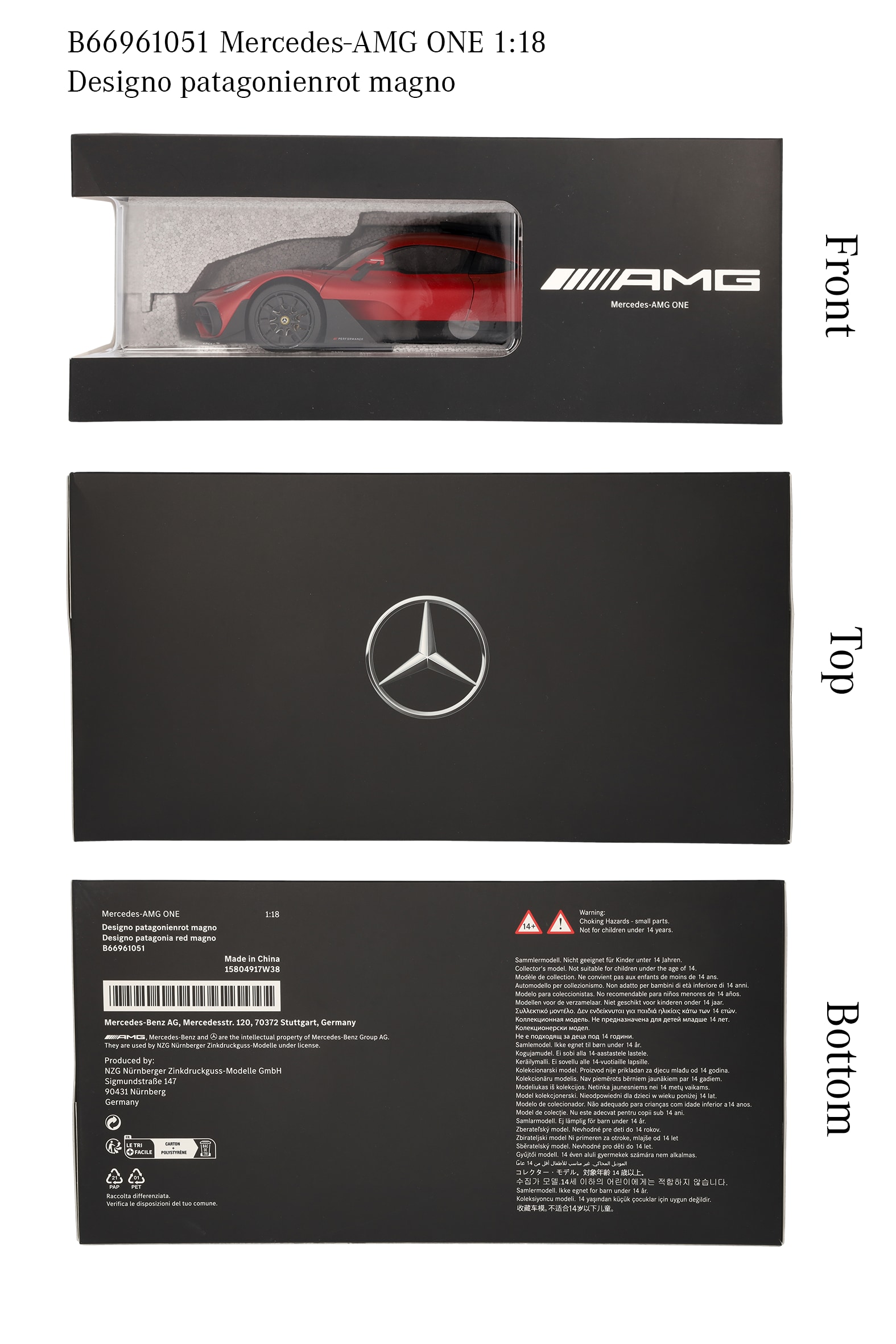 Mercedes-AMG ONE, C298 - designo patagonia red mango, NZG, 1:18