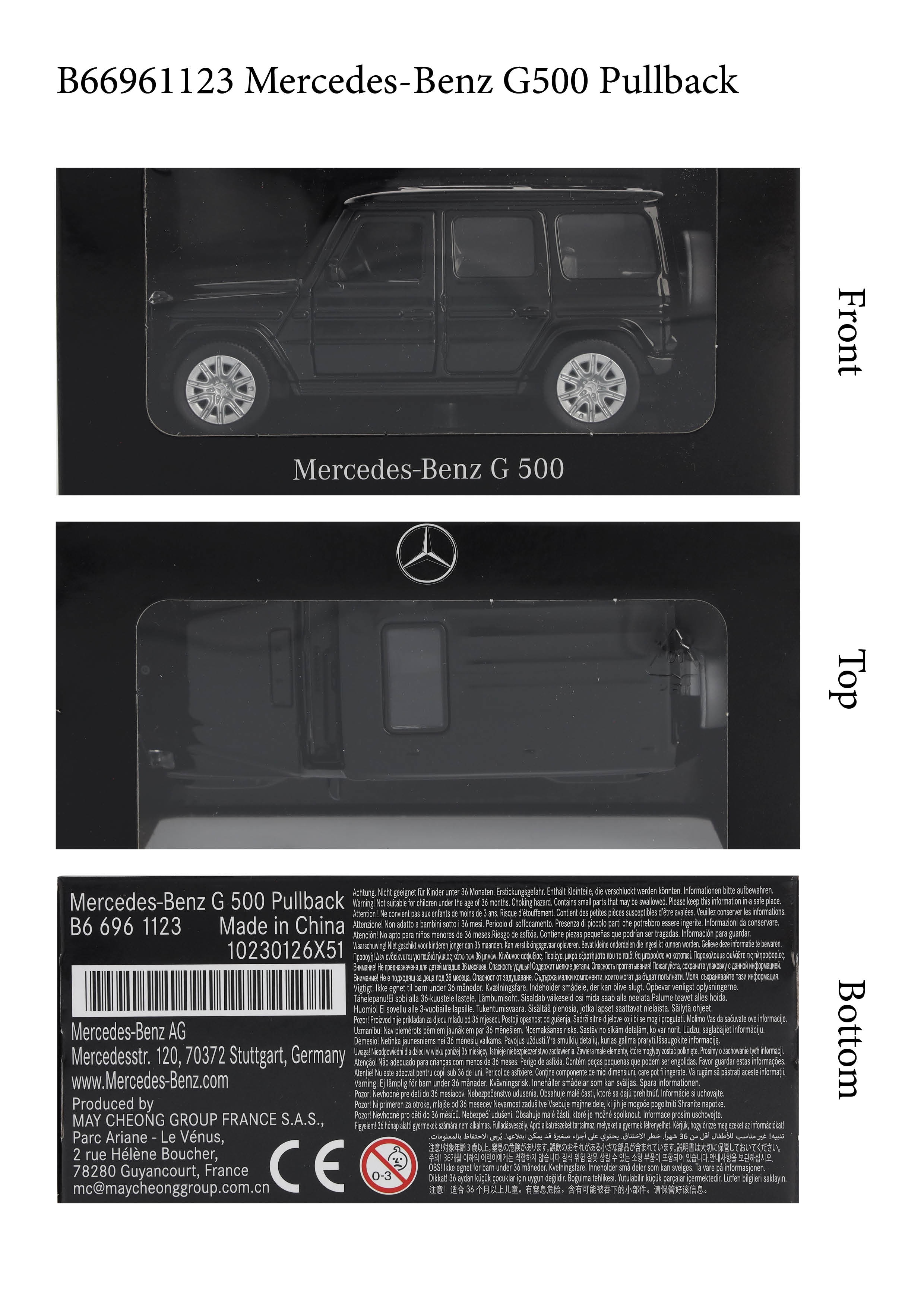 G-Klasse, Geländewagen, W465, Pullback - obsidianschwarz, Heinrich Bauer, 1:43