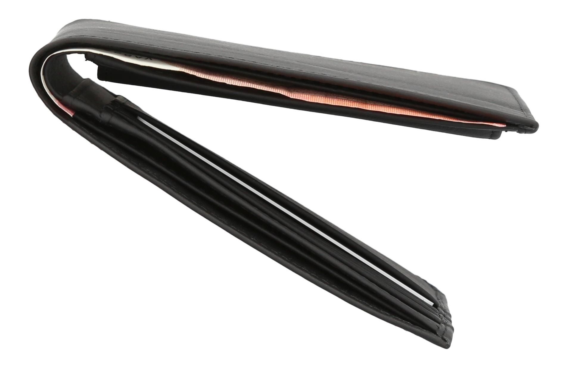 Geldbörse, Fahrzeugleder - schwarz, Rindleder