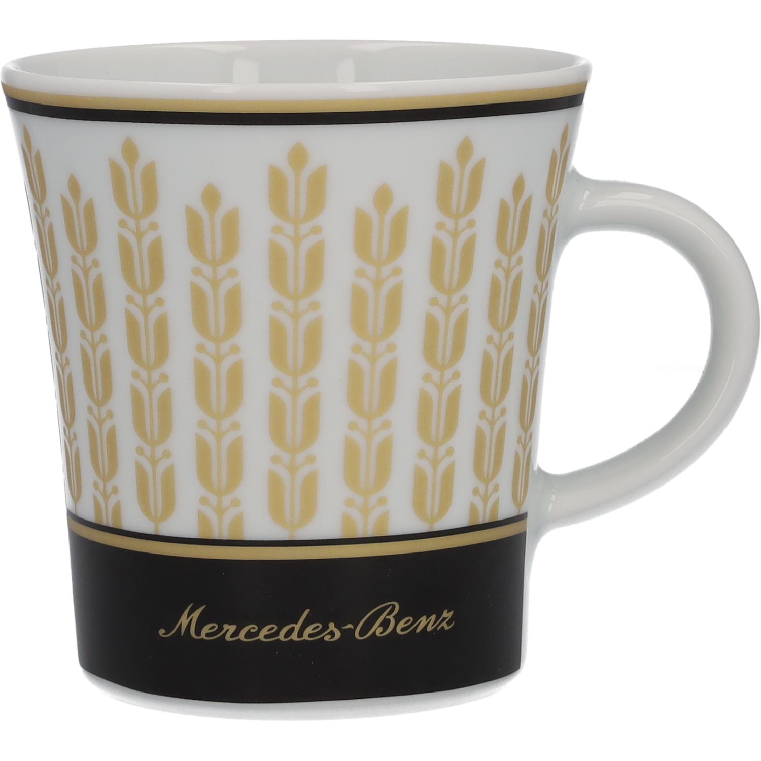 Kubek do kawy - czerń / biały / złoty, porcelana, 300 ml, Kahla