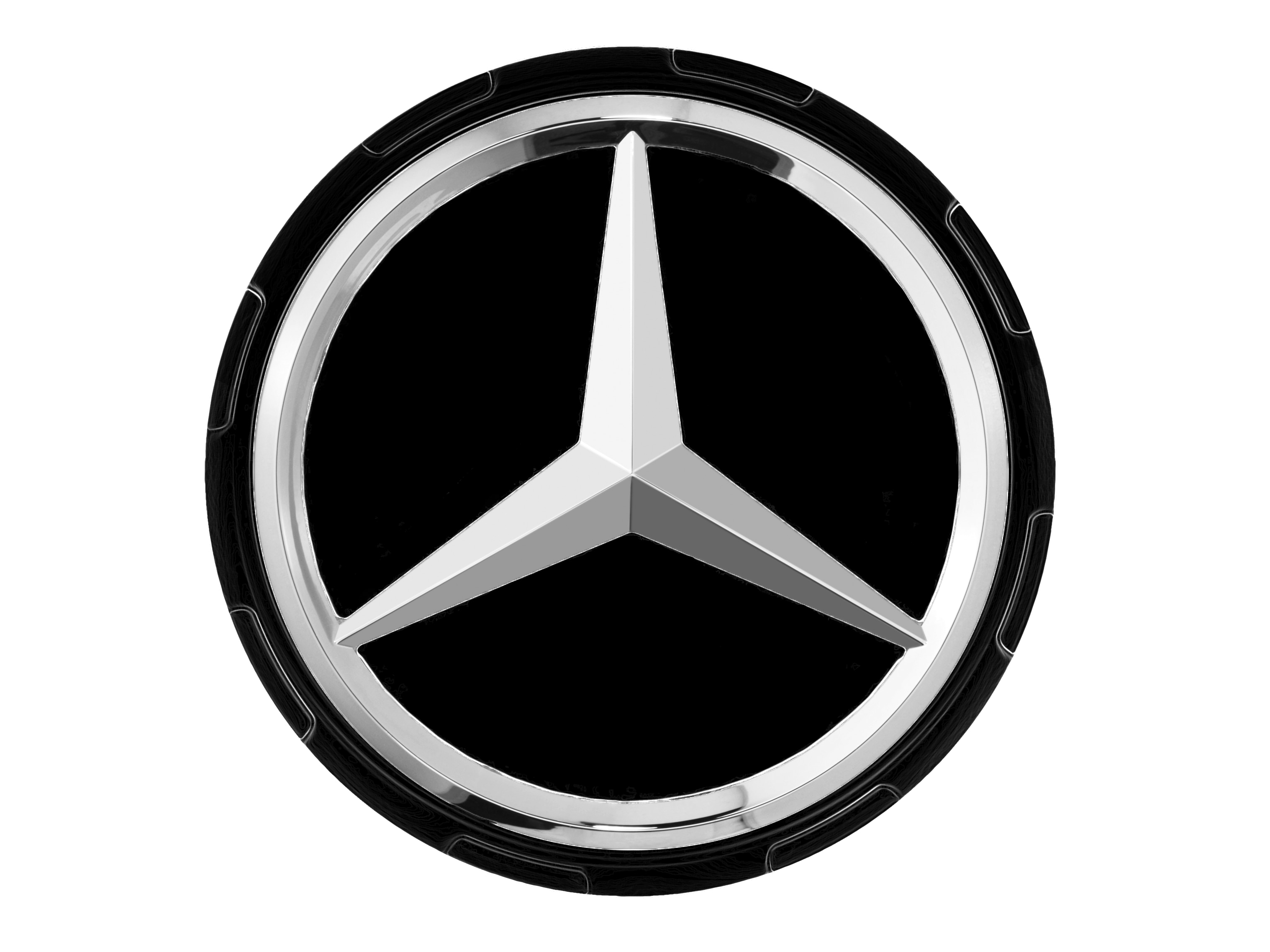 Osłona piasty koła AMG, ze stylizacją na centralne mocowanie, Do otworu centrującego o średnicy 71,8 mm - czerń