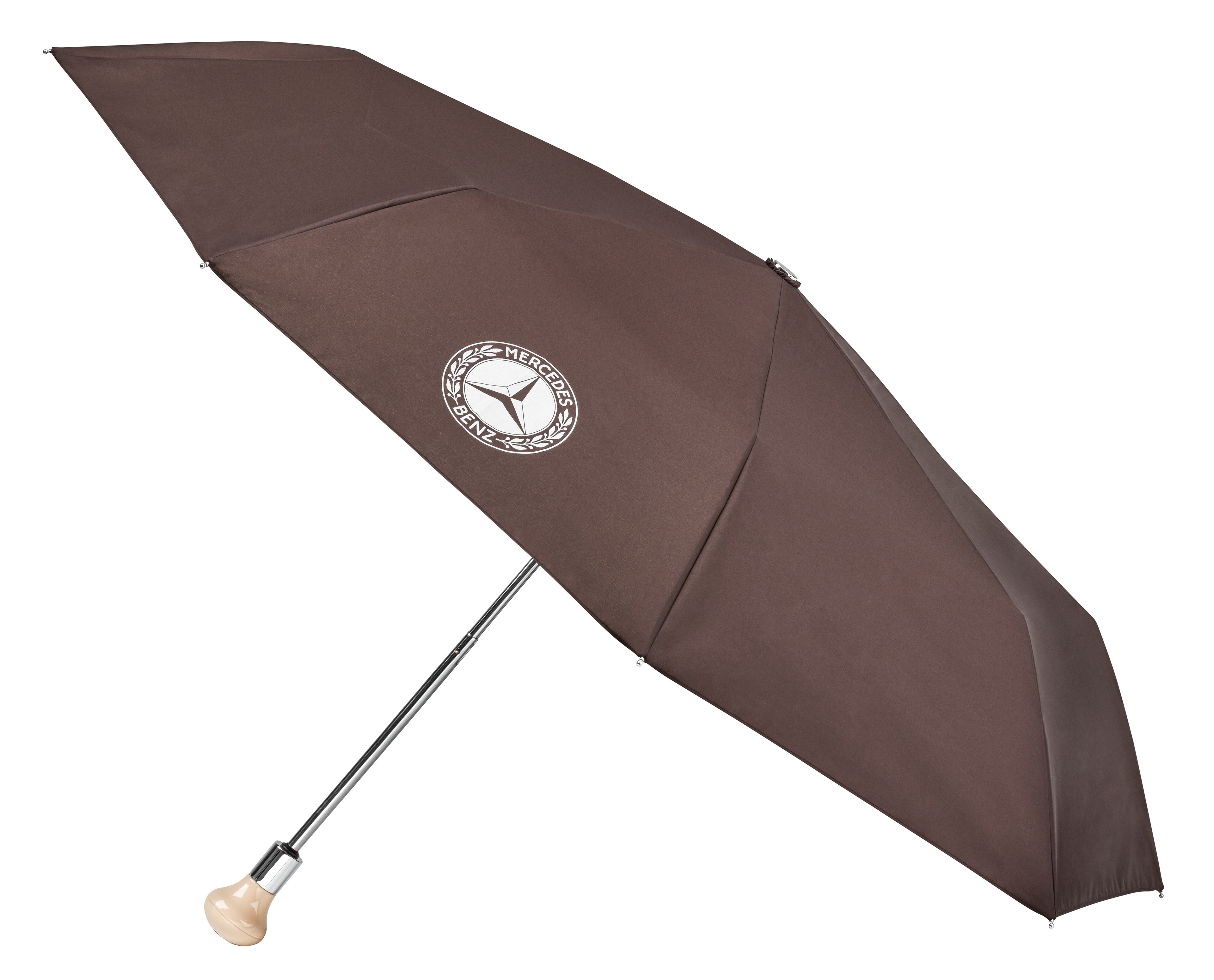 Parasol składany, 300 SL - brązowy, stal / włókno szklane / poliester (z recyklingu)