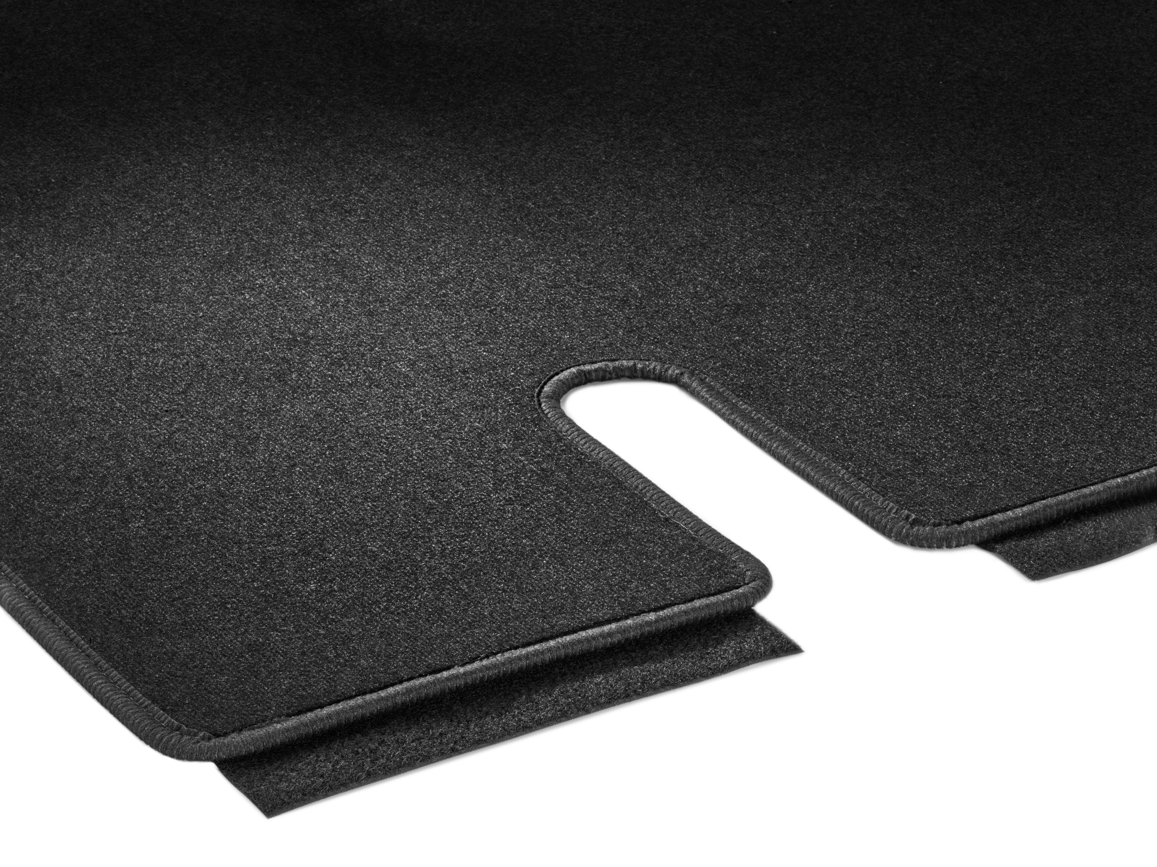 Maty welurowe, Bagażnik, z pojedynczą prowadnicą, 1-częściowa, IN3, U3R/UR3 - kierownica z lewej/prawej strony, czerń