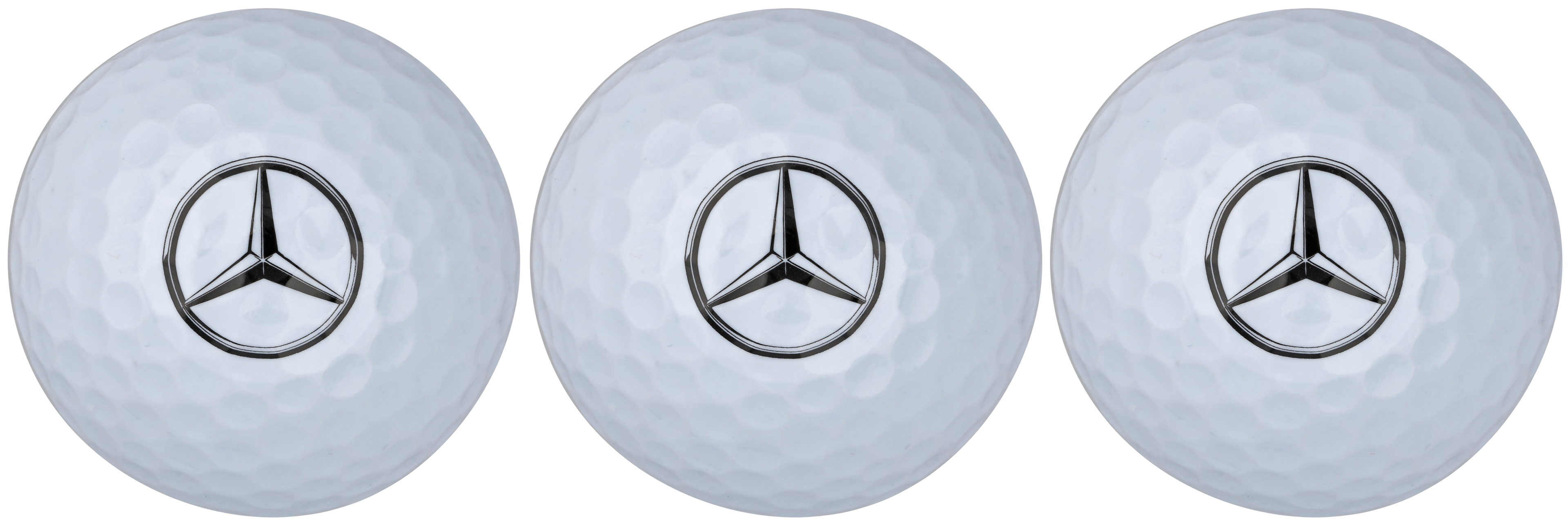 Piłeczki golfowe, Zestaw 3-częściowy - biały, surlyn / guma