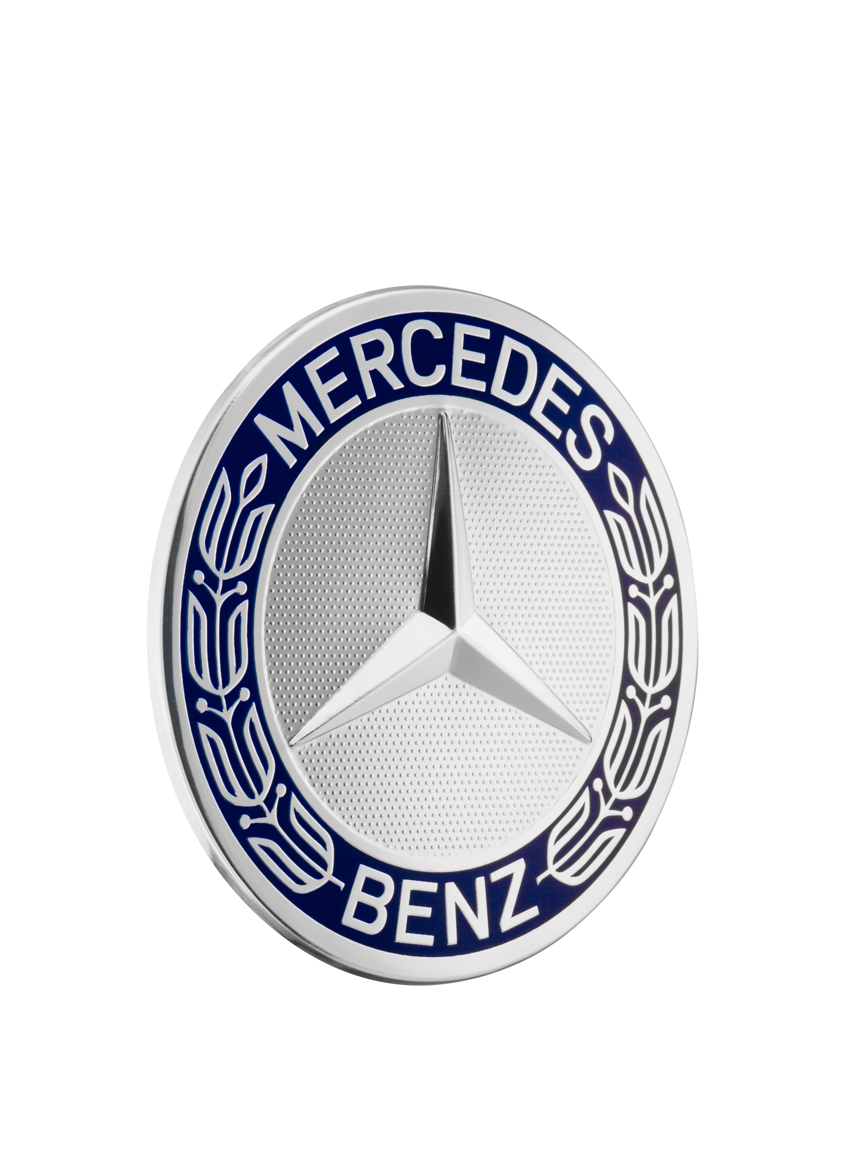 Osłona piasty koła, Gwiazda z wieńcem laurowym, Klasyczny design, do otworu centrującego o średnicy 71,8 mm - niebieski