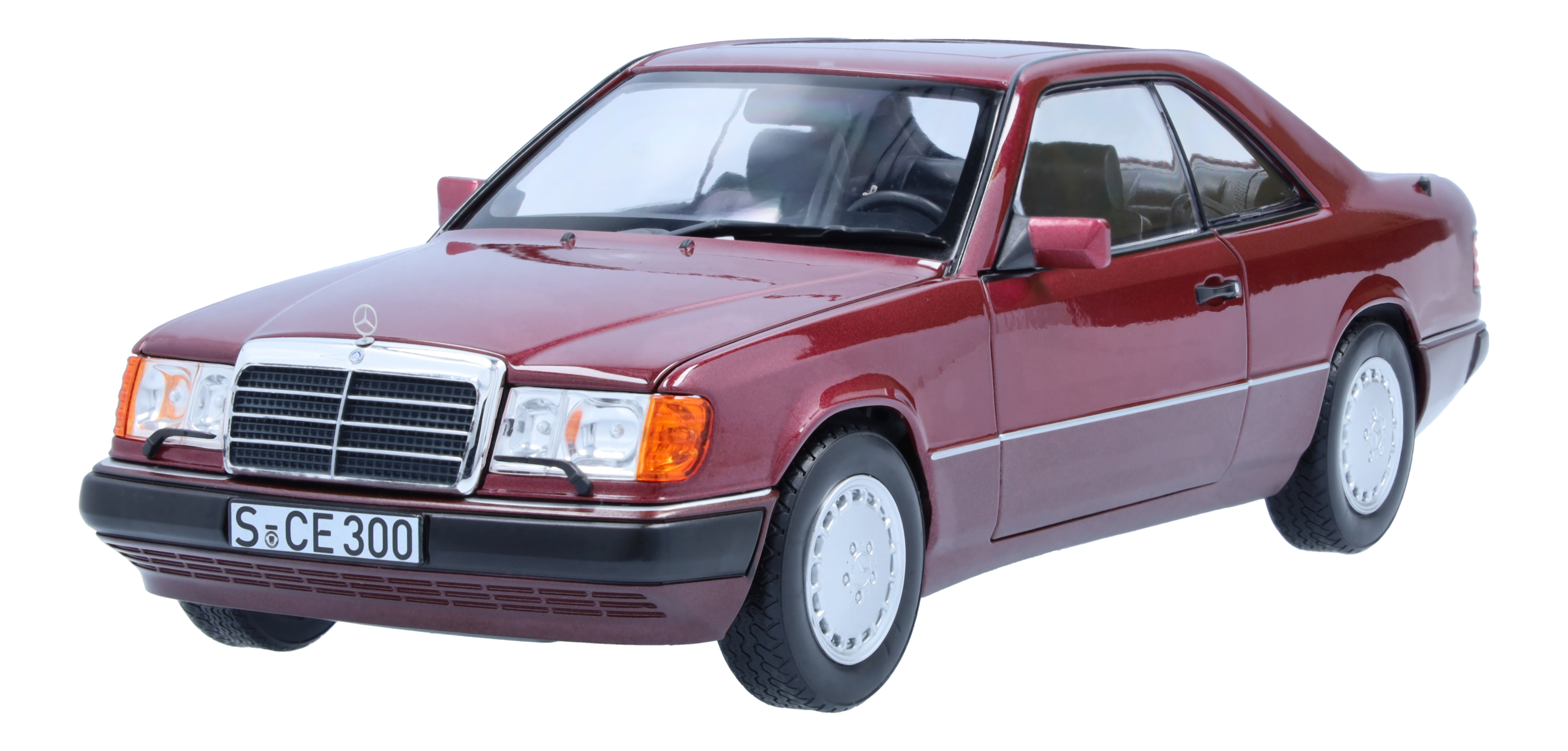 300 CE-24 Coupé C124 (1988-1992) - czerwień almandyny, Norev, 1:18