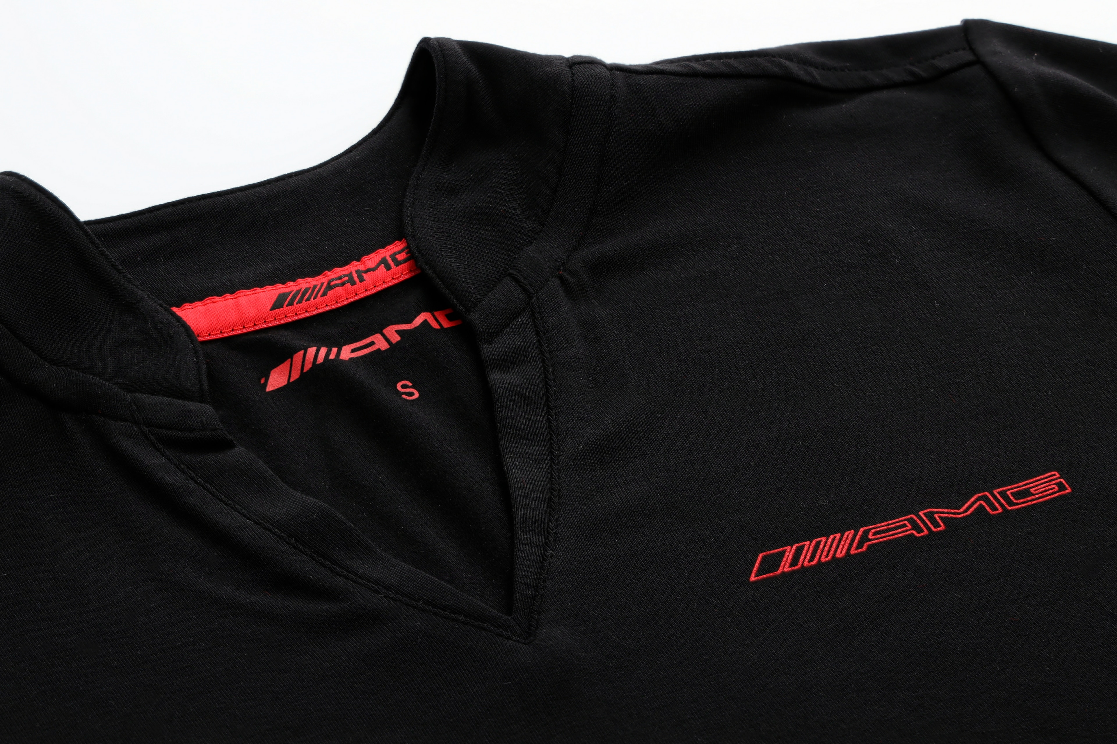 AMG Poloshirt Damen - schwarz / rot, L