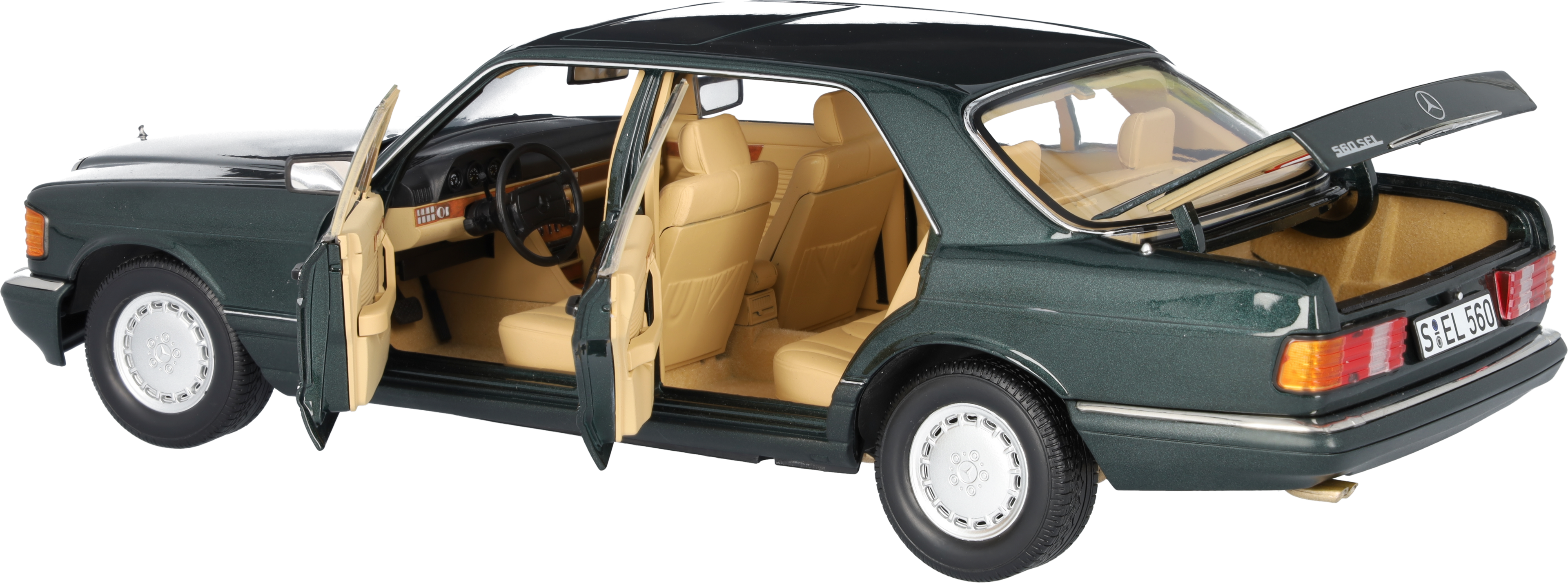 560 SEL V 126 (1985-1991) - zieleń malachitu, Norev, 1:18