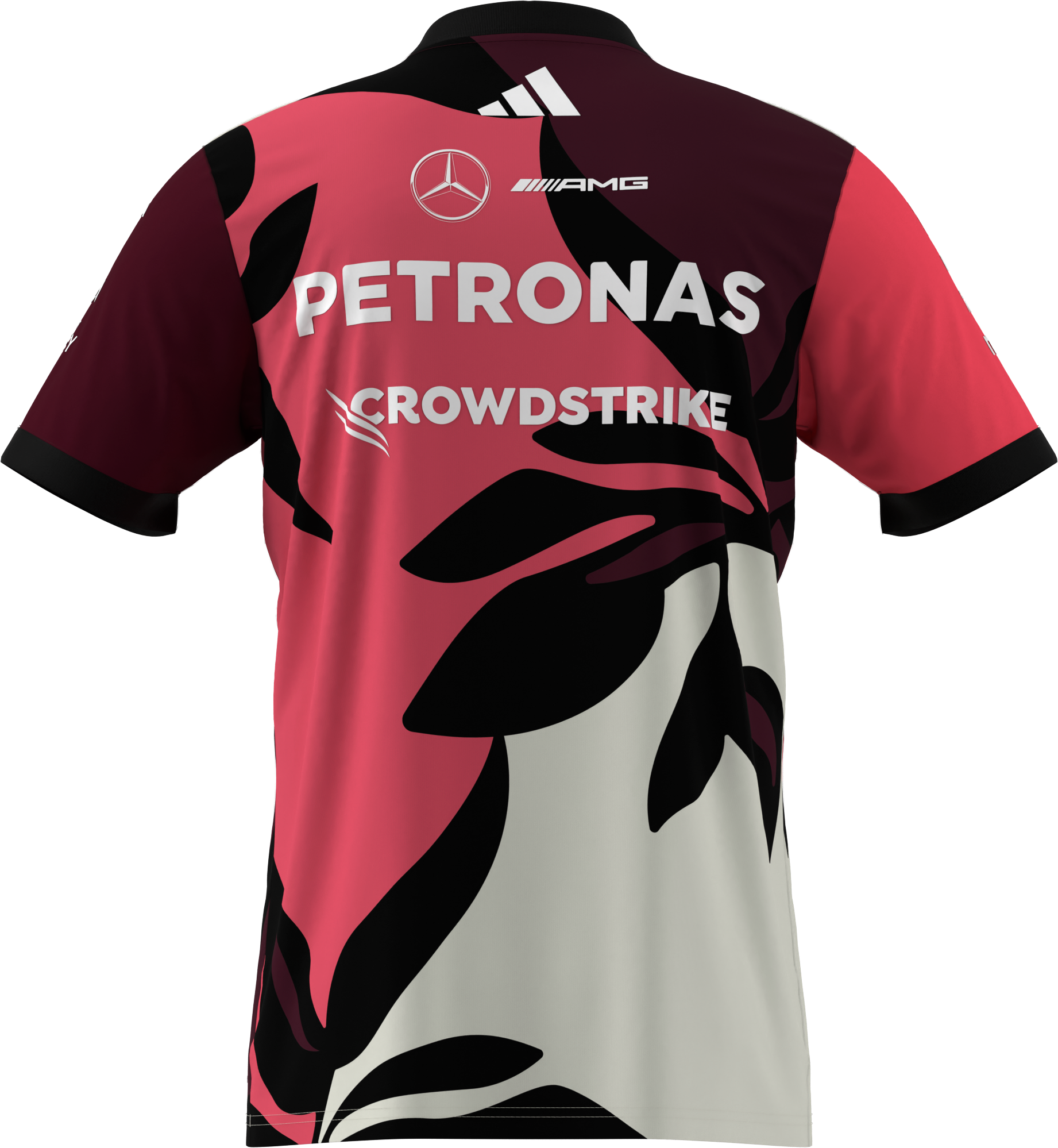 T-shirt męski, Kierowca, Mercedes-AMG F1, Special Edition Miami 2025 - czerwone wino, L