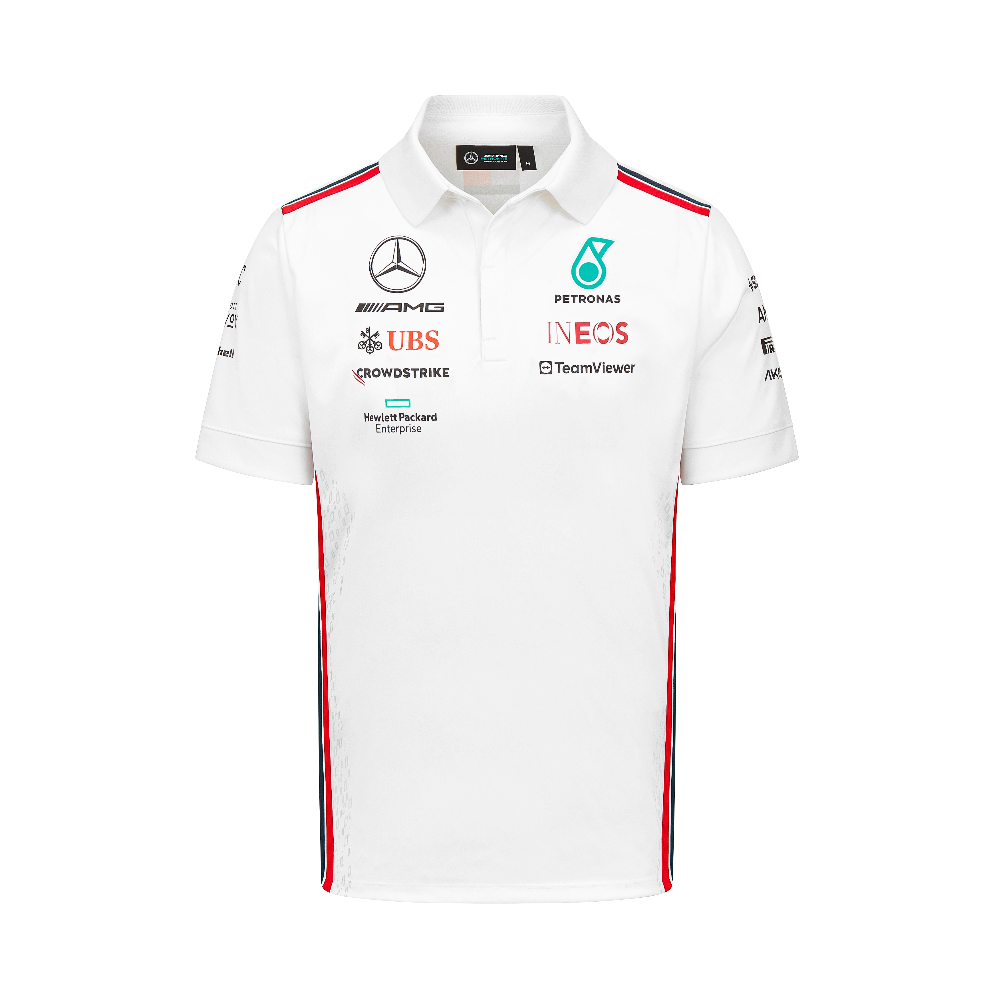 Męska koszulka polo, Team, Mercedes-AMG F1 - biały, XXL